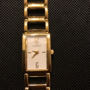 Anne Klein Rectangular Gold Watch